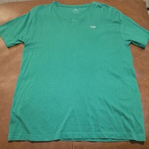 Lacoste Men's Teal V-Neck Tee